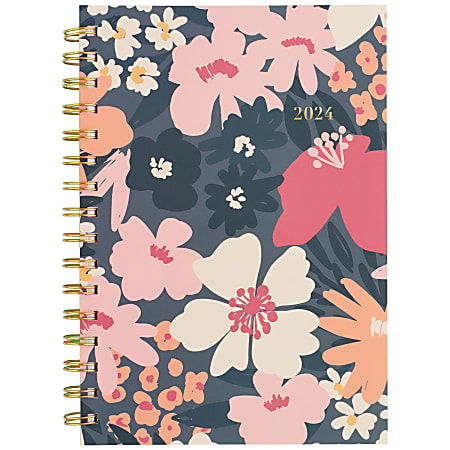 2024 Cambridge® Thicket Weekly/Monthly Planner, 5-1/2" x 8-1/2", Multicolor Floral, January To December 2024 , 1681-200