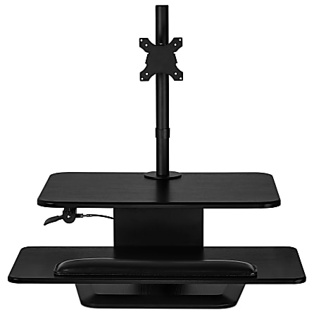 Mount-It! MI-7913 Standing Desk Converter With Monitor Mount, 22"H x 31"W x 11"D, Black