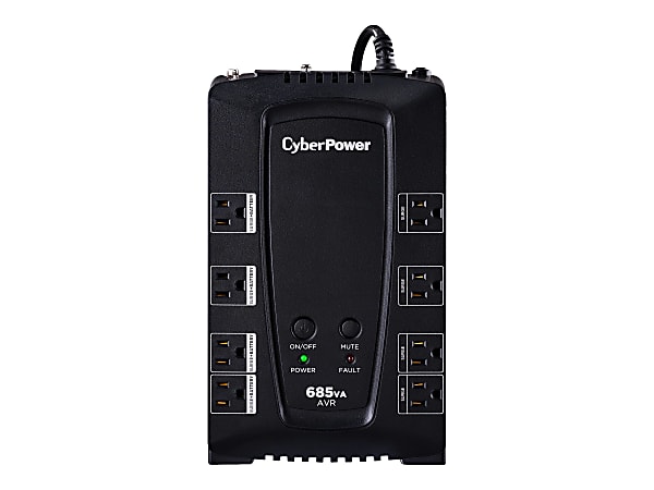CyberPower AVR Series CP685AVRG - UPS - AC 90-140 V - 390 Watt - 685 VA - 7 Ah - RS-232, USB - output connectors: 8