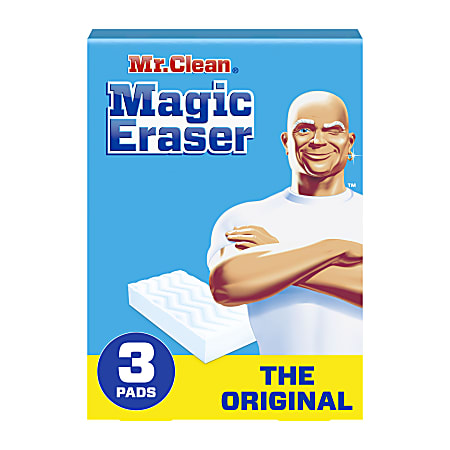 Mr. Clean Magic Eraser Sponges, Original, 3 Sponges Per Pack, Case Of 12 Packs