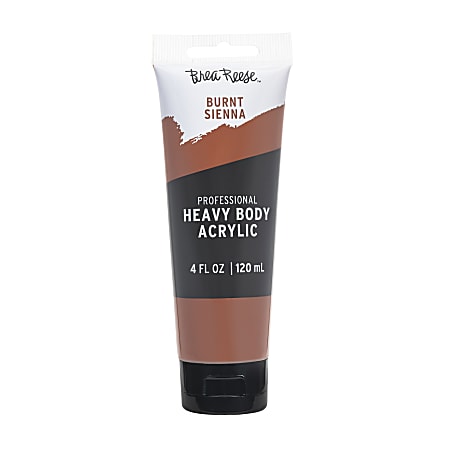 Brea Reese Professional Heavy-Body Acrylic Paint, 4 Oz, Burnt Sienna