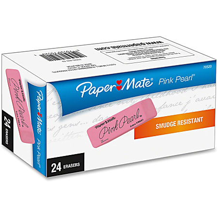 Paper Mate® Pink Pearl Erasers, Medium, Box Of