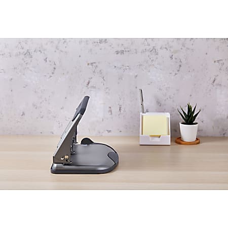 Bostitch Antimicrobial EZ Squeeze Hole Punch - 3 Punch Head(s) - 40 Sheet of 20lb Paper - 9/32 Bostitch Antimicrobial EZ Squeeze Hole Punch - 3 Punch Head(s) - 40 Sheet of 20lb Paper - 9/32