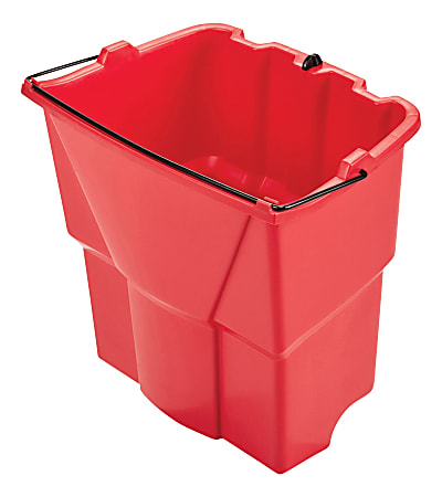 Rubbermaid® WaveBrake 2.0 Plastic Dirty Water Bucket, 18 Qt, Red
