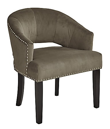 Ave Six Vivian Accent Chair, Otter/Dark Espresso