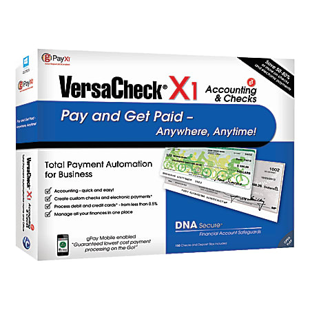 VersaCheck® X1 Accounting And Checks gT, 5 Users, Traditional Disc