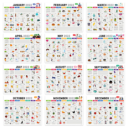 Tf Publishing Calendar Everyday Holiday 22 - Office Depot