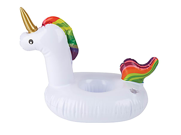 Office Depot® Brand Inflatable Cup Holder, 16 Oz, Unicorn