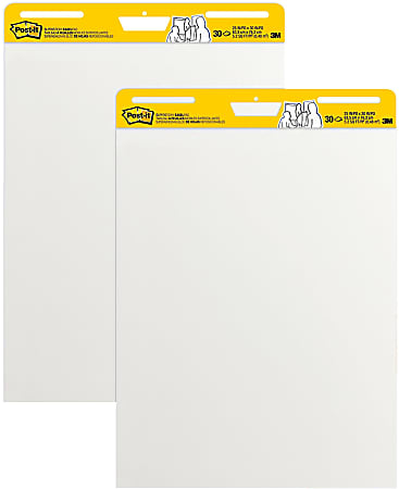 Post it Super Sticky Easel Pads 25 x 30 White Pack Of 2 Pads