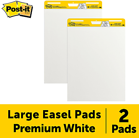 Post it Super Sticky Easel Pads 25 x 30 White Pack Of 2 Pads - Office Depot