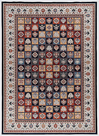 Linon Innova Area Rug, 3-1/2' x 5', Vista Black/Ivory