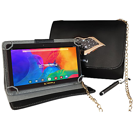 Linsay F7 Tablet, 7" Screen, 2GB Memory, 64GB Storage, Android 13, Black/Kiss