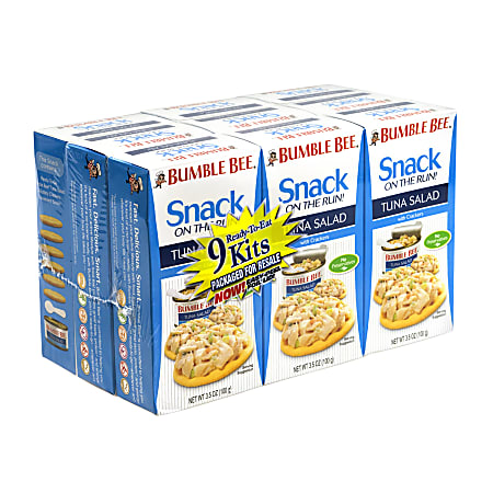 Bumble Bee Ready-To-Eat Tuna Salad Kits, 3.5 Oz, Pack Of 9 Kits