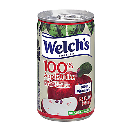 Welch's Apple Juice, 5.5 Oz, Case Of 48