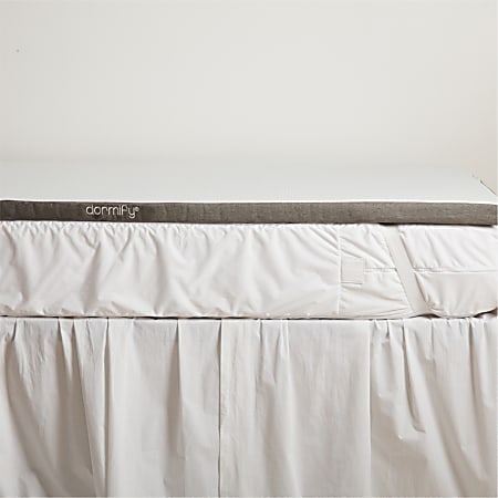 Dormify Foam Mattress Topper, Twin/Twin XL, 2", Charcoal Gray