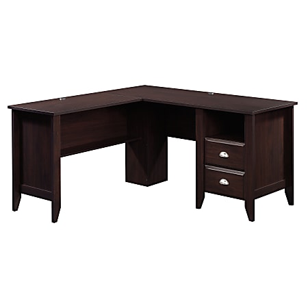 Sauder® Shoal Creek 59"W L-Shaped Corner Desk, Jamocha Wood