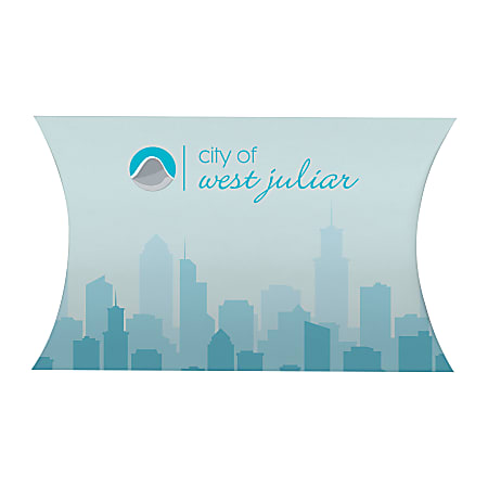 Custom Full-Color Straight Pillow Packaging Boxes, 6"H x