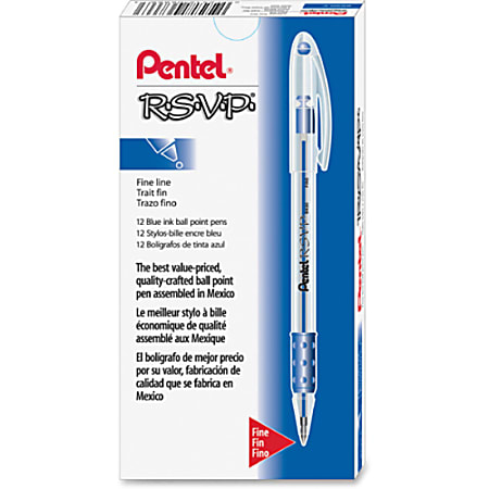 Pentel R.S.V.P. Ballpoint Pens Fine Point 0.7 mm Clear Barrel Assorted Ink  Colors Pack Of 5 - Office Depot