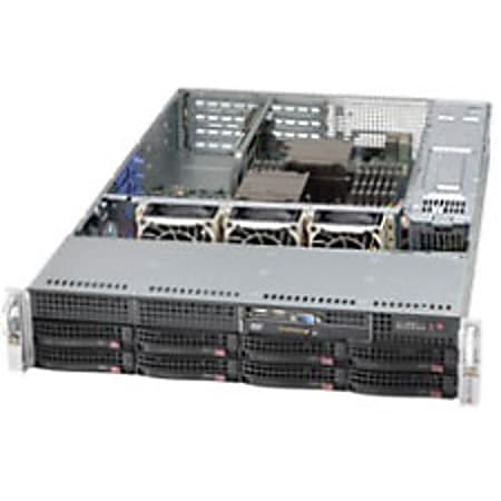 Supermicro SuperChassis SC825TQ-R500WB System Cabinet - Rack-mountable - Black - 2U - 11 x Bay - 3 x Fan(s) Installed - 2 x 500 W - EATX Motherboard Supported - 52 lb - 3 x Fan(s) Supported - 1 x External 5.25" Bay - 8 x External 3.5" Bay