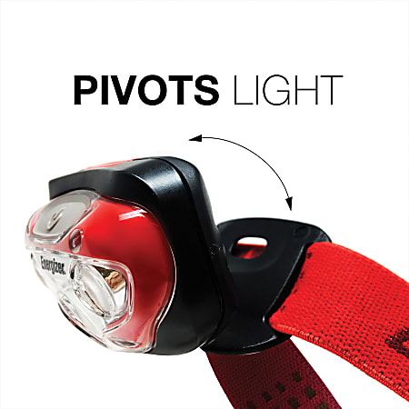 Energizer Vision HD LED Headlamp - LED - 150 lm Lumen - 3 x AAA - Impact Resistant, Water Resistant, Shatter Proof - Red