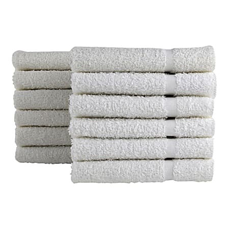 1888 Mills Durability Cotton Washcloths 12 x 12 White Pack Of 300 Washcloths  - Office Depot