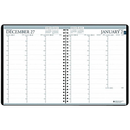 House of Doolittle Weekly 2-Year Planner, 8-1/2" x 11", Black, January 2021 to December 2022