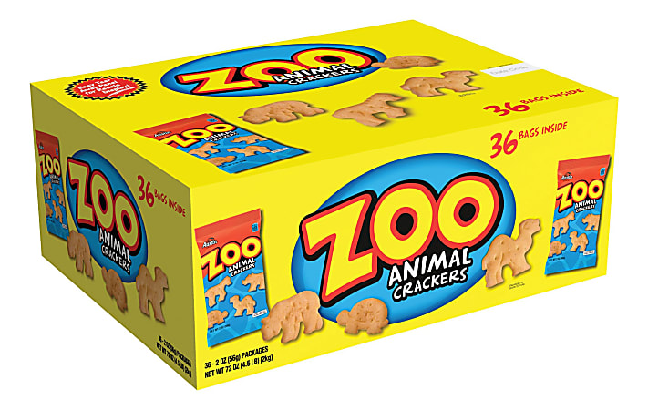 Zoo Animal Crackers 2oz. 36CT Multi - Office Depot