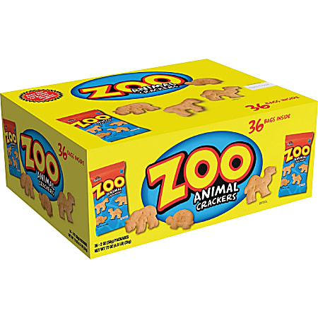 Zoo Animal Crackers 2oz. 36CT Multi - Office Depot