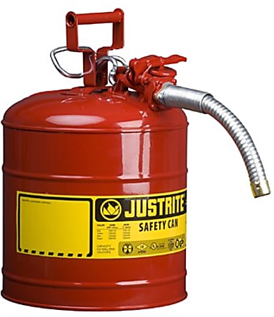 Justrite® Type II Safety Can For Flammables, 5 Gallon, Red