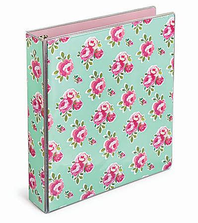 Office Depot® Brand Fashion 3-Ring Binder, 1" Round Rings, Vintage Floral