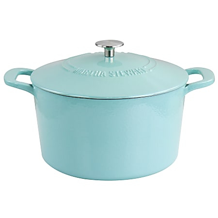 Martha Stewart Enameled Cast Iron 7-Quart Dutch Oven with Lid in