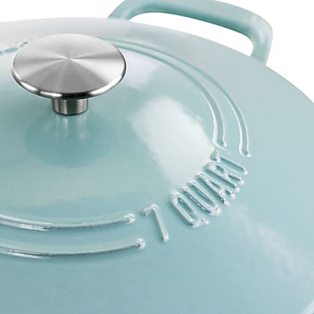 Martha Stewart Steel Mini Dutch Oven Turquoise - Office Depot