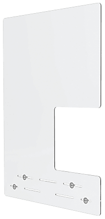 Deflect-O Acrylic Mounting Barriers, 31-3/4"H x 23-3/4"W x 3/16"D, Clear, Set Of 2 Barriers