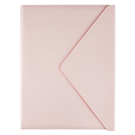 Eccolo Envelope PU Padfolio, 9” x 12-1/2”, Pink