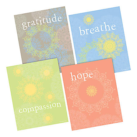 Barker Creek Art Print Set, 8" x 10", Mindfulness, Set Of 4 Prints