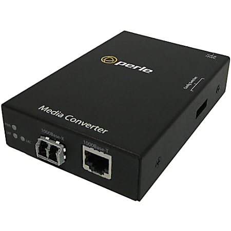 Perle S-1000-M2LC05 Gigabit Ethernet Stand-Alone Media Converter - 1 x Network (RJ-45) - 1 x LC Ports - DuplexLC Port - 1000Base-T, 1000Base-SX - Rail-mountable, External, Rack-mountable, Wall Mountable