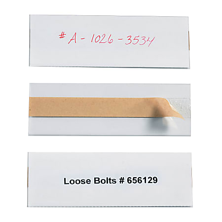 Open-Edge™ Plastic Label Holder, 2" x 6", Clear, Pack Of 50
