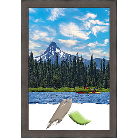 Amanti Art Hardwood Chocolate Picture Frame, 23" x 33", Matted For 20" x 30"