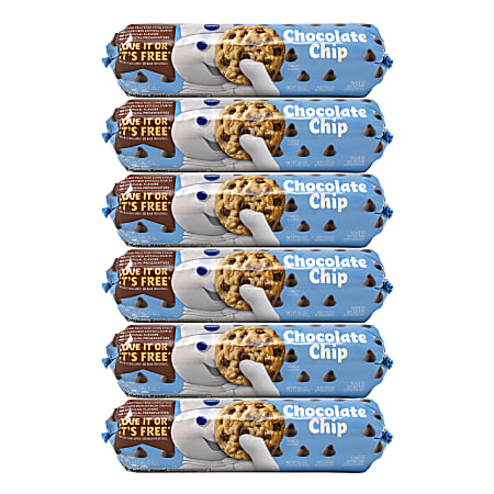 Pillsbury Create 'N Bake Chocolate Chip Cookies, 16.5 Oz, Pack Of 6