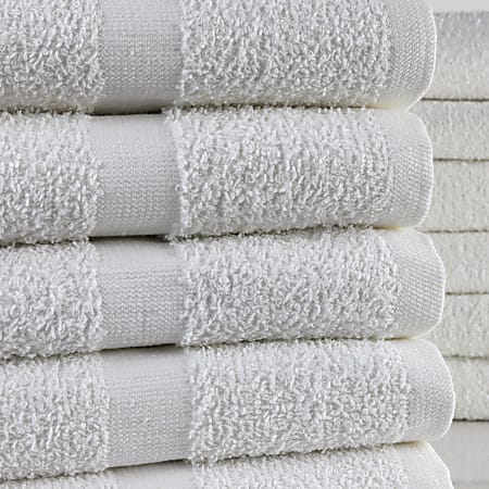 1888 Mills Durability Cotton Bath Towels 24 x 48 White Pack Of 60 ...