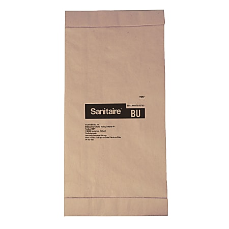 Sanitaire BU Synthetic Vacuum Bags, 3-Quart, Brown, Pack Of 5 Bags