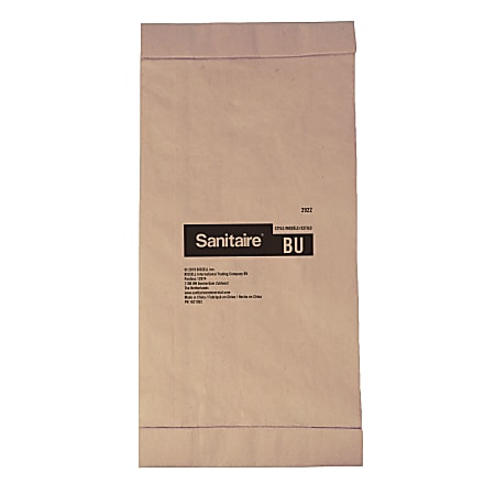 Sanitaire BU Synthetic Vacuum Bags, 3-Quart, Brown, Pack Of 5 Bags