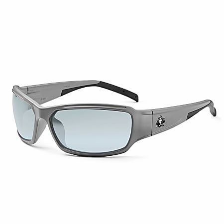 Ergodyne Skullerz® Safety Glasses, Thor, Matte Gray Frame, Indoor/Outdoor Lens