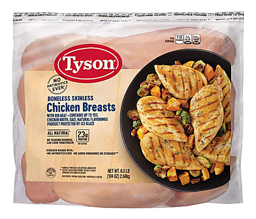 Tyson Boneless Skinless Chicken Breasts, 6.5-Lb Bag