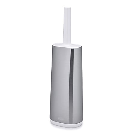 Joseph Joseph Toilet Brush With Holder, 17", Silver