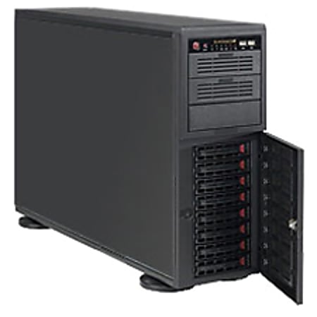 Supermicro SuperChasis 743TQ-1200B System Cabinet - Black - 4U - 11 x Bay - 6 x Fan(s) Installed - 1200 W - EATX Motherboard Supported - 6 x Fan(s) Supported - 3 x External 5.25" Bay - 8 x Internal 3.5" Bay - 7x Slot(s) - 2 x USB(s)