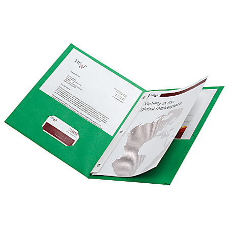 Office Depot Brand 2 Pocket Textured Paper Folders With Prongs