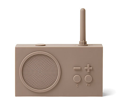 Lexon TYKHO 3 FM Radio And Bluetooth Speaker, Taupe