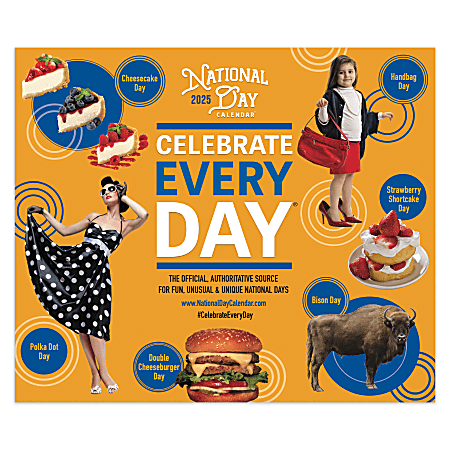 2025 BrownTrout National Day OFFICIAL Daily Desktop Box Calendar, 6" x 5", Fun and Humor, January to December 2025, 9781975479367