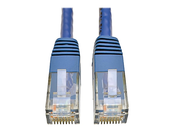 Tripp Lite Cat6 Cat5e Gigabit Molded Patch Cable RJ45 M/M 550MHz Blue 35ft - 128 MB/s - 35 ft - Blue